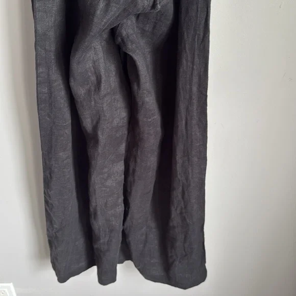 Reformation Oregano Linen Wide Leg Jumpsuit in Black 0